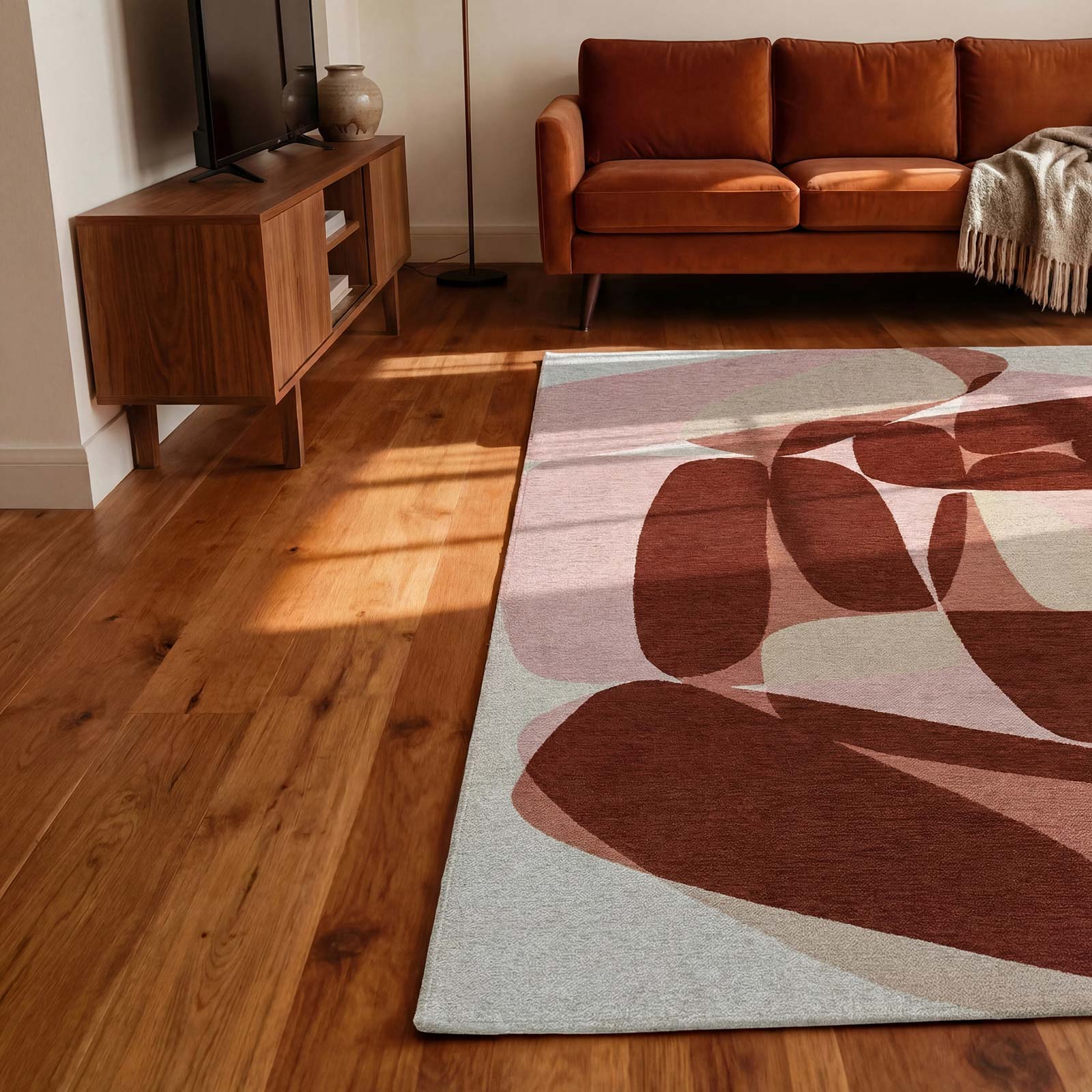 Louis De Poortere rug Gallery 2088 Stones Cherry Moca interior