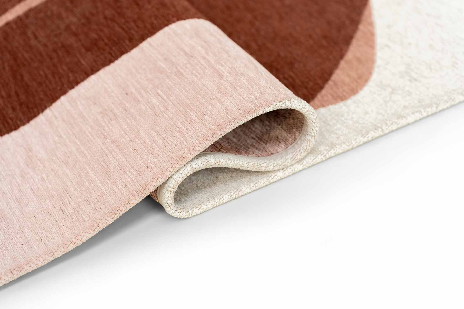 Louis De Poortere rug Gallery 2088 Stones Cherry Mocha fold