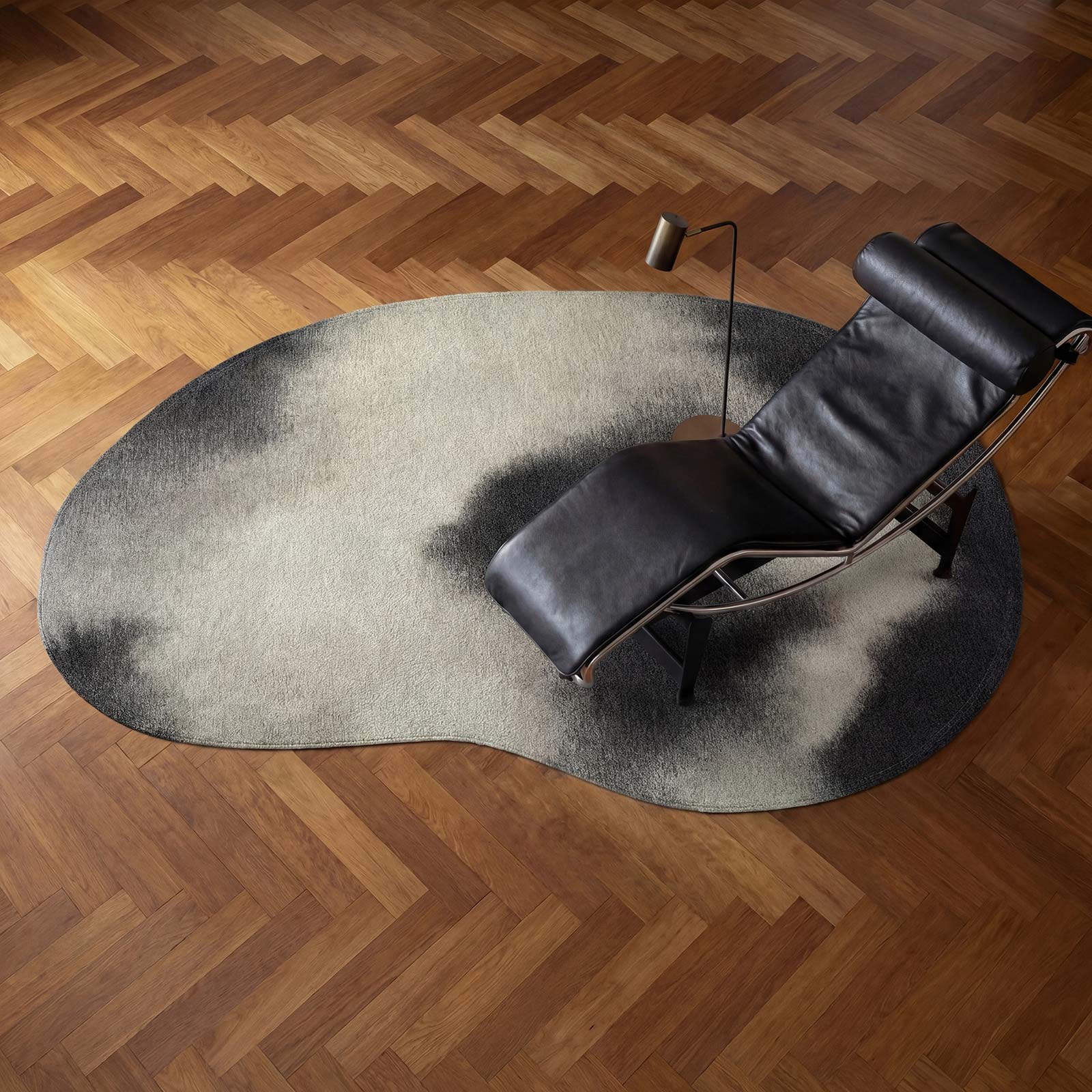 Louis De Poortere rug Meditation 2091 Aquarelle Rain interior